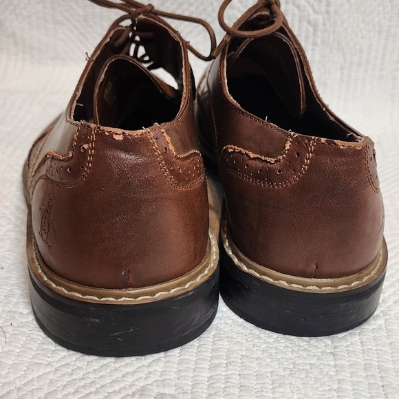 Penguin brown leather wingtip oxfords dress shoes. Men\'s size 12. main image 12